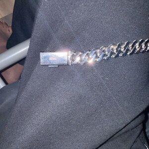 High quality Moissanite 952 silver cuban link bracelet